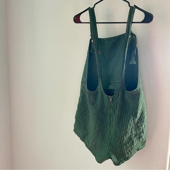 BDG Sadie Linen-Blend Dungarees Playsuit size large - Picture 12 of 16